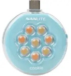NANLITE cookie Mini-Smartphone-Leuchte rund cyan