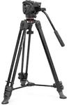 Manfrotto Doppelrohr Video Aluminium Stativ mit 500X Fluidkopf