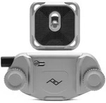 Peak Design Capture Clip mit ARCA Wechselplatte silber
