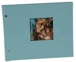Goldbuch 26 507 Schraubalbum Trend aqua 40 schwarze Seiten 30x25cm