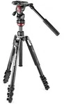 Manfrotto Befree Live Alu Kit, Klemmverschluss mit Fluid-Videokopf