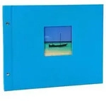 Goldbuch Schraubalbum Bella Vista T&uuml;rkis 28 973 schwarze Seiten 39x31