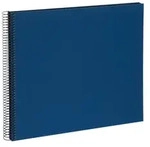 Goldbuch Spiralalbum Bella Vista dunkelblau 25996 schwarze S. 34x30cm
