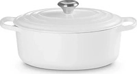 Le Creuset 21178290101430, Le Creuset Br&auml;ter Signature Oval Gusseisen Wei&szlig; 29...