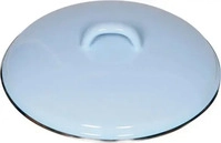 Riess 0102-006, Riess Deckel Emaille Pastell Blau mit Chromrand 24cm