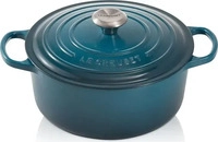 Le Creuset 21177286422430, Le Creuset Br&auml;ter Signature Rund Gusseisen Deep Teal 28cm