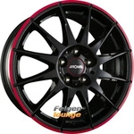 RONAL RONAL R54 MCR jetblack-red rim 7.0Jx16 4x108 ET25