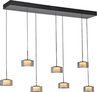 PAUL NEUHAUS 2115-18, PAUL NEUHAUS Rika Pendelleuchte LED 7-flammig, schwarz