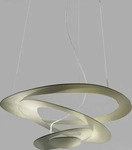 Artemide 1256120A, Artemide Pirce Sospensione LED, gold - 3.000 K - &oslash;67 cm - 1-10 V