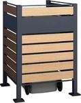 WESTMANN PLANUM 120 1er M&uuml;lltonnenverkleidung 240l Holzoptik