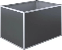 KGT Aluminium-Hochbeet 130 SILBER 77 x 121 x 91 cm