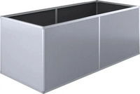 KGT Aluminium-Hochbeet 210 SILBER 77 x 205 x 91 cm