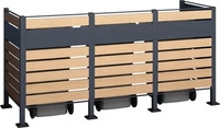 WESTMANN PLANUM 120 3er M&uuml;lltonnenverkleidung 240l Holzoptik