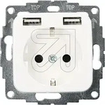 Schuko-Steckdose 2USB inCharge PRO SI reinwei&szlig;, 32mm