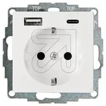 Schuko-Steckdose 2USB inCharge PRO 55 USB A/C rw/matt