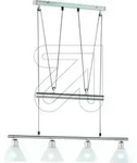 Zug-Pendelleuchte nickel matt 4flg 4xE14/40W B800mm