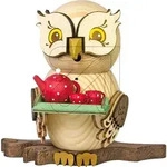 R&auml;ucherfigur Eule mit Teeservice 37230