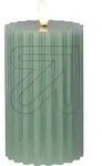 LED-Wachskerze Flamme Stripe gr&uuml;n 061-68
