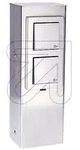 Steckdosens&auml;ule IP44 mit 2 Steckdosen H300mm edelstahl