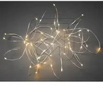 LED-Tropfenlichterkette 100 LEDs amber Leitung silberfarbig
