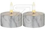 LED-Teelicht Flamme Marble 2er-Set 064-14