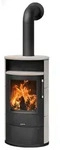 Justus | Kaminofen | Island 7 2.0 | 7 kW | Keramik Freddo, Stahl Schwarz
