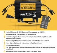 Hoymiles HMS-800W-2T, Hoymiles Mikrowechselrichter | HMS 800W | Wi-Fi | 800 W |...