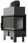 Kratki Luftkamin | FLOKI M | 10 kW | rechts | schwarzer Brennraum