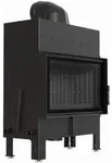 Kratki Luftkamin | FLOKI M | 10 kW | Vorderseite | schwarzer Brennraum