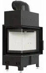 Kratki Luftkamin | FLOKI S | 8 kW | Links | wei&szlig;er Brennraum