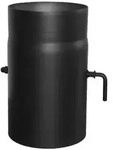 Jeremias Ofenrohr L&auml;ngenelement 300mm+Drosselklappe schwarz | &Oslash;180mm