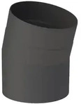 Jeremias Ofenrohr/Winkel 30&deg; ohne Reinigungs&ouml;ffnung | schwarz | &Oslash;150mm