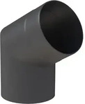 Jeremias Ofenrohr/Winkel 60&deg; ohne Reinigungs&ouml;ffnung | schwarz | &Oslash;150mm