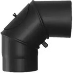 Jeremias Ofenrohr | Winkel drehbar 0-90&deg; mit T&uuml;r | schwarz | &Oslash;180mm