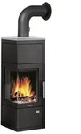 Justus | Kaminofen | Diego W+ | 6 kW | Stahl Schwarz, Speckstein