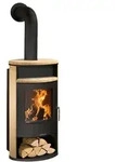 Justus | Kaminofen | Island Aqua 2.0|10 kW|Stahl Schwarz, Sandstein