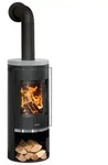 Justus | Kaminofen | Faro 2.0 | 6 kW | Stahl Schwarz, Top Speckstein