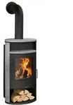 Justus | Kaminofen | Island Aqua 2.0|10 kW|Stahl Schwarz, Speckstein