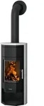 Justus | Kaminofen | Usedom 5 W+ 2.0 | 5,5 kW | Stahl Schwarz, Speckstein
