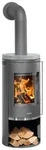 Justus | Kaminofen | Faro 2.0 | 6 kW | Stahl Gussgrau, Top Speckstein