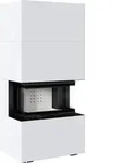 Kratki Kaminofen NBC 7 - 3-seitig | Bausatz wei&szlig; | 7 kW