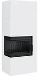 Kratki Kaminofen Simple 8 - 2-seitig links | Bausatz wei&szlig; | 8 kW