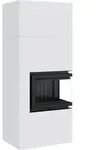 Kratki Kaminofen Simple 8 - 2-seitig rechts | Bausatz wei&szlig; | 8 kW