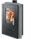 Haas+Sohn | Kaminofen ARUBA 220.17-ST perl-schwarz/Quarzit grau | 6 kW