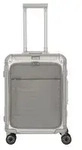 Travelite Next 4w Trolley S mit Vortasche 55 Silber Koffer mit 4 Rollen Koffer