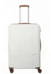Travelite Bali Trolley L 77 Weiss/Cognac Koffer mit 4 Rollen Koffer