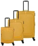 Travelite Umbria 4w L/M/S Kofferset Golden Glow Koffer mit 4 Rollen Weichgep&auml;ck