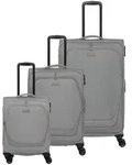 Travelite Umbria 4w L/M/S Kofferset Smokey Grey Koffer mit 4 Rollen Weichgep&auml;ck