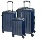 CHECK.IN London Trolley-Set London 2.0 3-tlg. Carbon Blau Koffer mit 4 Rollen