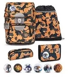 Belmil Motion Schulranzenset Orange Camouflage Schulranzen Set